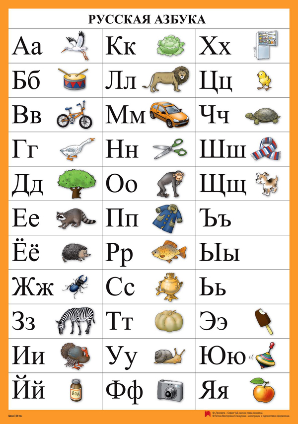 Табло „Руската азбука“
